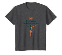 OT: Indépendance Quotidienne - Autonomisation de l'ergothérapie T-Shirt, Enfant, Chiné Foncé, 12 Ans
