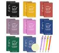 OT-NVWOZR Bloc-notes étanche avec stylos, 3 x 5 pouces, carnet tactique pour toutes saisons, avec spirale, bloc-notes de poche avec grille pour activités de plein air (Couleur)