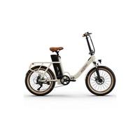 ONESPORT OT16-2 Vélo Électrique - 20 Roues 250W Moteur 48V17Ah Batterie 60KM Autonomie Frein à Disque - Blanc Cassé - Neuf