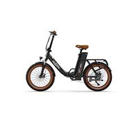 ONESPORT OT16-2 Vélo Électrique - 20 Roues 250W Moteur 48V17Ah Batterie 60KM Autonomie Frein à Disque - Noir et Marron - Neuf