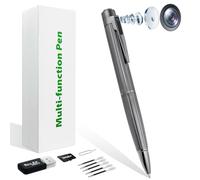 OTADUG Caméra Stylo Espion, caméra cachée 1080P de 64 Go avec Surveillance des mouvements, Enregistrement vidéo et Audio