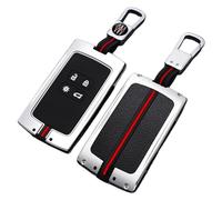Otai Alliage de Zinc Car Flip Key Case Cover Keychain pour 2016 - 2024 Koleos Kadjar Megane Clio Captur Kangoo 4 Boutons (Argent)