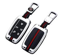 Otai Alliage de Zinc Clé de Voiture Couverture Cas Compatible avec Land Rover Range Rover Sport A9 Jaguar Coque de clé Intelligente 5 Boutons (B, Argent)