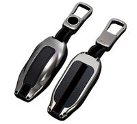 Otai Alliage de Zinc Clé de Voiture Couverture Cas Compatible avec Tesla Model 3/S, Model X Coque de clé Intelligente (Couleur Mate Model 3/S)