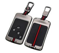 Otai Cas de clé de Voiture en Alliage de Zinc Couverture Compatible avec Smart Keyless Shell 4 Boutons (Couleur Mate)