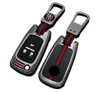 通用 Otai Cas de Couverture de clé de Voiture en Alliage de Zinc Compatible avec Opel Astra J Corsa Zafira/Buick/Chevrolet GMC avec Silicone Fluorescent Boutons (Couleur Mate 3 Boutons)