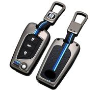 通用 Otai Cas de Couverture de clé de Voiture en Alliage de zinc Compatible avec Toyota Auris Corolla Avensis Verso Yaris Camry RAV4 avec silicone fluorescent Boutons (Couleur Mate 3 Boutons)