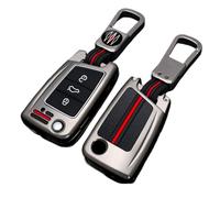 Otai Cas de Couverture de clé de Voiture en Alliage de Zinc Convient pour v-w Golf 7 GTI Mk3 Mk7 Skoda Octavia Retourner Clé 3 Boutons (Couleur Mate)