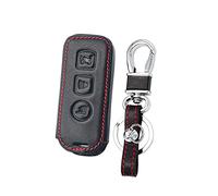 Otai Cuir Voiture Smart Key Protector Case Cover Key Bag Keychain pour Honda PCX 150 X-ADV SH 125 Scoopy SH 300 Forza Super Cub 125 300 (3 Buttons)