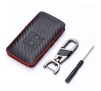 Otai Étui à clés de Voiture en Cuir de Fibre de Carbone Couverture Porte-clés sans clé pour Renault Koleos Kadjar Scenic Megane Sandero 4 Boutons