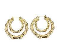 Otake Boucles d'oreille Hiphop Style Exaggerated Gold Circle Double Circle Nouveau paru