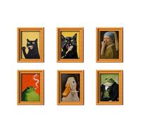 Otaku Collectibles - Manga Character Clips for Bulletin Display | Playful Timber Accent Pack Featuring Six Humorous Figurine Tokens & Artistic Ornament Pieces During Apartment Cubicle Doorway Metal