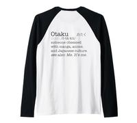 Otaku Définition de Dictionnaire Anime Manga Japan Meme au Dos Manche Raglan
