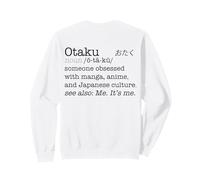 Otaku Définition de Dictionnaire Anime Manga Japan Meme au Dos Sweatshirt