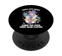 Otaku - Les Gens Qui regardent Anime sont de Bons Joueurs de Jeux vidéo PopSockets PopGrip Adhésif