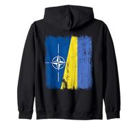 OTAN Ukraine Demi-Drapeau OTAN Patrimoine ukrainien Sweat à Capuche