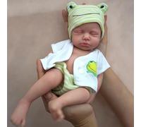 OtardDolls 32 cm Poupée de bébé reborn en silicone pour garçon dormant Poupées de bébé reborn réalistes faites à la main Poupées reborn peints avec vêtements et biberons Ensemble cadeau pour enfants