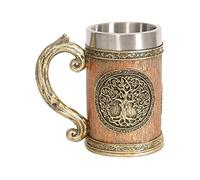 OTARTUDE Mythologie nordique, arbre du monde Yggdrasil, tasse à bière en acier inoxydable, tasse à café TheTree of Life pour homme et cadeau de fête des pères, 600 ml