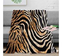 OTBSDNKZZ 3D Imprimé AnimalStripes Jeté de Canapé Microfibre Literie Chaud WildNatureStyle Plaid de Voyage Compact Inéffilable pour Familles Couples Voyageurs Campeurs 60x80inch(150x200cm)