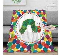 OTBSDNKZZ 3D Imprimé Caterpillar Illustration Couverture Polaire Microfibre Literie Enfants Book Couverture de Lit Respirante Anti-Bouloche pour Foyers Jeunes Invités 40x50inch(100x130cm)