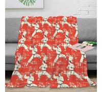 OTBSDNKZZ 3D Imprimé Karate Practitioner Couverture Microfibre Respirante Literie Martial Arts Plaid Chaud Légère Toutes Saisons pour Propriétaires Locataires Familles 80×90inch(200x230cm)