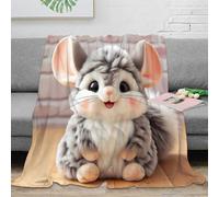 OTBSDNKZZ 3D Imprimé Mignon Plush Toy Plaid de Salon Microfibre Moelleux Stuffed Animal Couverture Antistatique Lavable en Machine pour Propriétaires Locataires Jeunes 80×90inch(200x230cm)