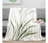 OTBSDNKZZ 3D Imprimé Rose Fleurs Couverture Polaire Microfibre Literie Botanical Illustration Plaid Confortable Toutes Saisons pour Familles Couples Invités 70×80inch(180x200cm)