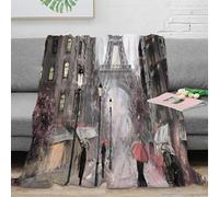 OTBSDNKZZ 3D Imprimé Street scène Couverture Moelleuse Microfibre Literie Artistique Urban Couverture Cadeau Mariage pour Nouveaux Couples 40x50inch(100x130cm)