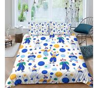 OTBSDNKZZ Circus Clowns Dancing Housse de Couette résistante 3 pièces 3D Imprimée Léger Coloré Cartoon Ensemble De Literie avec Taie d'oreiller Entretien Facile for Adultes Enfants Single（140x200cm）