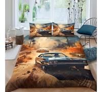 OTBSDNKZZ Classique Muscle Ensemble De Literie Douce Microfibre 3 pièces Imprimé en 3D Action-Packed Movie Linge de Lit avec Fermeture Éclair Ultra Douce for Chambre à Coucher Super King（260x220cm）