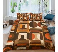 OTBSDNKZZ Géométrique Patterns Housse de Couette Hypoallergique 3 pièces 3D Imprimée Résistante Mid Moderne Century Ensemble De Literie avec 2 Taies d'oreiller Léger for Enfant Super King（260x220cm）