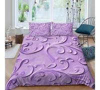 OTBSDNKZZ Ornate Swirls Housse de Couette 3 pièces Microfibre Hypoallergique Imprimé en 3D Léger Baroque Decorative Style Linge de Lit avec Fermeture Éclair Confortable for Ado King（220x240cm）