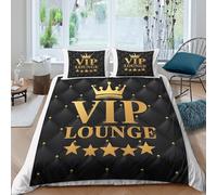 OTBSDNKZZ VIP Lounge Decor Parure de Lit Imprimé en 3D Microfibre résistante 3 pièces Luxury Event Design Ensemble De Literie avec Fermeture Éclair Douce for Ado Double（200x200cm）
