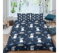 OTBSDNKZZ Whimsical Mice Housse de Couette 3 Pièces 3D Imprimée Léger Nautique Hiver Illustration Ensemble De Literie avec 2 x Taies d'oreiller Super Douce for Enfants Garçons Ado Double（200x200cm）
