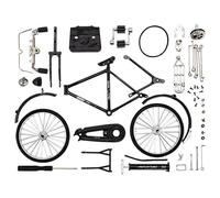 Otbushit 1:10 Simulation rétro Alliage Mini vélos modèle 51 pièces Fer Bricolage Art Mini vélo avec gonfleur Porte-Documents Ornement de Table