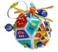 Otbushit 1 Cube d'activité Montessori Busy Board, 7, 2 x 7, 2 x 8, 39 Pouces, Multicolore, Jouet sensoriel à 22 Faces pour Les Tout-Petits