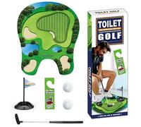 Otbushit 1 Ensemble de Jeux de Toilette pour Enfants, Jeu d'entraînement Golf pour Toilettes Comprenant des balles Putter, Mini Jeu Golf Amusant pour Enfants, Hommes, Papa, Petit ami, Toutes Toilette