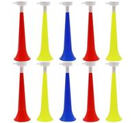 Otbushit 10 pièces klaxon de Stade Fort klaxon de soufflage en Plastique et Fabricants Bruit pour Les événements Sportifs Trompette Vuvuzela pour Encourager Les Jeux Football et Les Cadeaux