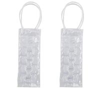 Otbushit 2 pièces Sac Isotherme Transparent pour Bouteille de vin, Sac Isotherme réutilisable pour Bouteille de vin congelable avec poignée pour la Plupart des Pique-niques, des fêtes sur la Plage e