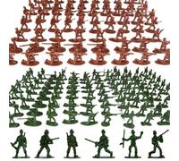 Otbushit 200 pièces 12 modèles d'hommes de l'armée en Plastique Mixte, Figurines d'action de Soldats Jouets Jeu imaginatifs pour Enfants 3 Ans et Plus
