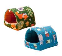 Otbushit 8x8 Pouces 2 pièces lit de Cochon d'Inde, lit de Furet Chaud et Confortable Petite Grotte câline Accessoires Cage Hamster pour Hamsters Lapins Nains Chinchillas