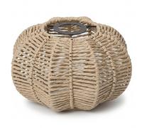 Otbushit Abat-Jour Suspendu Boho à Texture Naturelle, Abat-Jour en rotin de 9, 1x5, 3 Pouces, en Corde de Papier tissé avec Cadre en Fer pour Salon, Chambre à Coucher, café
