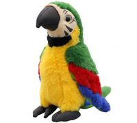 Otbushit Animal en Peluche Perroquet, 12 Oiseaux Verts réalistes, Peluche Douce pour la journée des Enfants, Filles et garçons, décoration de la Maison