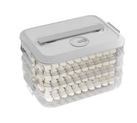 Otbushit Boîte de Rangement de boulettes à 4 Couches 14, 2 x 9, 6 x 5, 4 Pouces avec Couvercle et enregistreur Temps, récipient hermétique empilable antiadhésif pour réfrigérateur et congélateur pou