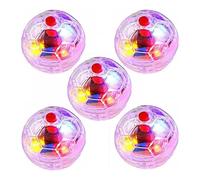Otbushit Boule de Chat à Mouvement fantôme, 5 pièces, Boules de Chat Lumineuses, Boule activée par Le Mouvement LED, Jouets interactifs Lumineux pour Chien, balles, Teaser