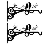Otbushit Crochets pour Plantes suspendues, 2 pièces, cintres pour Plantes d'extérieur, Oiseau sur Perche, Crochets muraux en Fer 8x5x1, 2 Pouces, résistants aux intempéries, Robustes