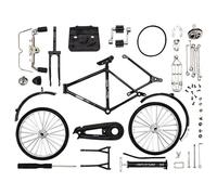 Otbushit Échelle de modèle de vélos Bricolage, 51 pièces 1:10 : modèle Mini-vélos en Alliage rétro Simulation, Mini-vélo Iron Art avec gonfleur et Mallette, Ornement Table pour Noël