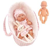 Otbushit Ensemble d'accessoires réalistes pour poupée bébé de 12 Pouces, Comprenant Un lit de Berceau et Un Jouet Lapin pour Les Tout-Petits 3 Ans et Plus