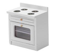 Otbushit Ensemble de Meubles de Cuisine en Bois pour Maison poupée à l'échelle 1:12, Cuisine Miniature réaliste avec Portes ouvrantes, Blanc