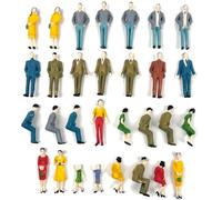 Otbushit Figurines de Mini Personnes, 30 pièces, Poses et Couleurs Assorties, Miniatures en ABS pour dioramas, Maisons de poupées, scènes à l'échelle 1:30